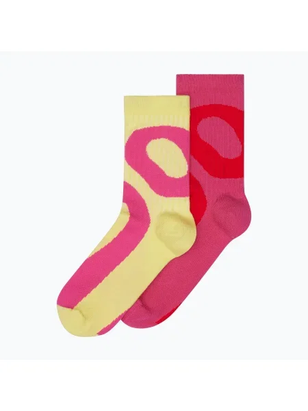 On Running Liquid Logo Vysoké ponožky 2 páry limelight/pink ružová