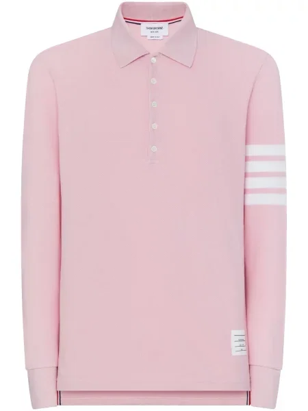 Polo Thom Browne cu dungi roz