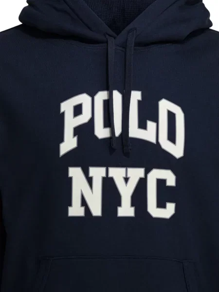 Frottír pulcsi Polo Ralph Lauren autogrammal kék