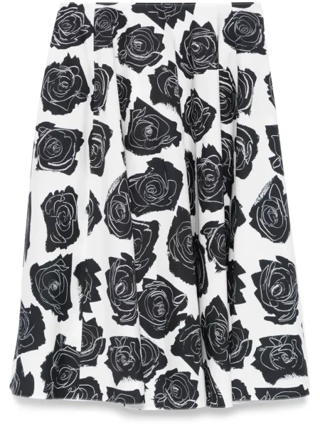 Fustă midi Marni până la genunchi alb