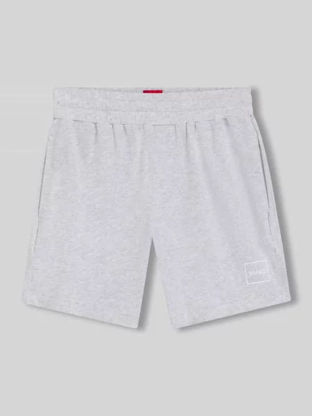 Szorty dresowe o kroju regular fit z mieszanki bawełny model LAZE SHORTS CW' Hugo szare