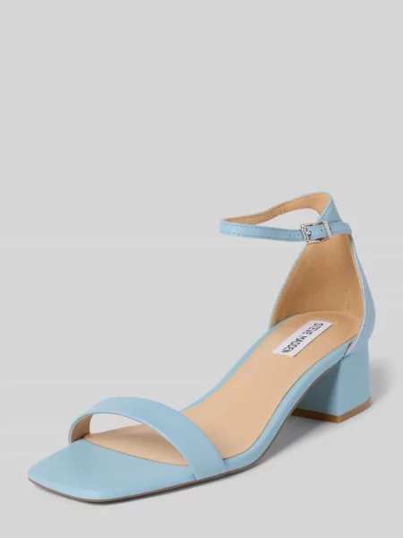 Klapki Steve Madden skórzane na słupku
