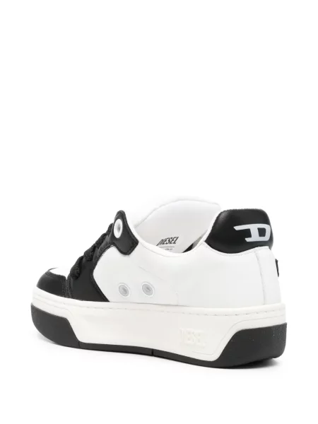 Sneakerși Diesel cu autograf alb