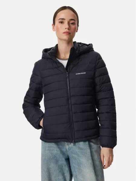 Guess Jeans Prijelazna jakna Tamnoplava bijela