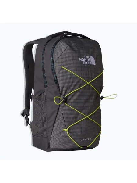 Plecak turystyczny z wyszywanym logo The North Face szary