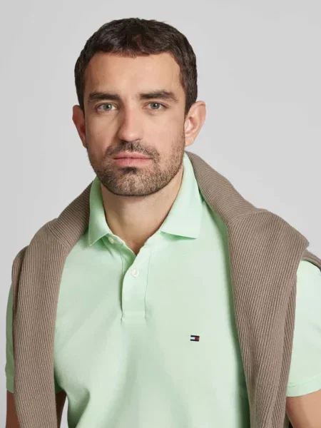 Tommy Hilfiger koszulka polo Mężczyźni jednolity M zielony
