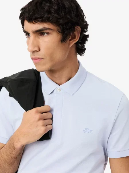 Поло Lacoste голубое