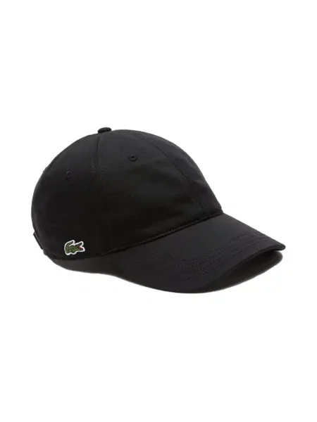 Czapka z daszkiem Lacoste black czarna