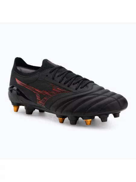 Încălțăminte de fotbal pentru bărbați Mizuno Morelia Neo IV Β Japan Mix black/morelia red/black negru