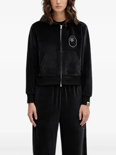 Hanorac cu glugă A Bathing Ape® cu autograf negru