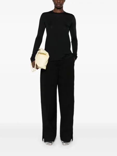 Pantaloni Jil Sander de lână negru