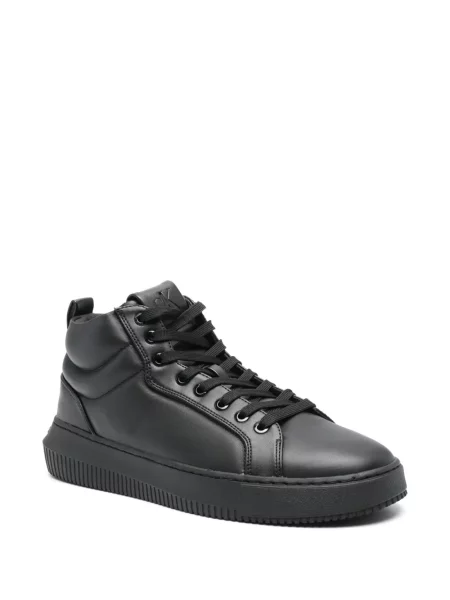 Sneakerși Calvin Klein Jeans din piele negru
