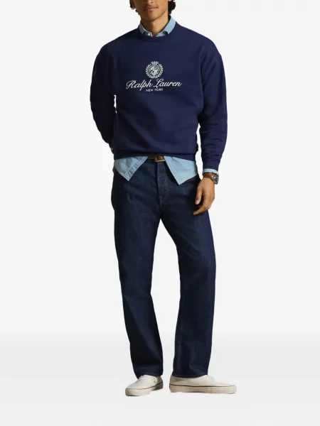 Ριγέ δερμάτινος κάλτσες Polo Ralph Lauren με κορδόνι μαύρο
