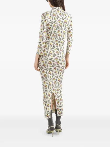 Polo Dolce & Gabbana cu model floral cu imagine alb