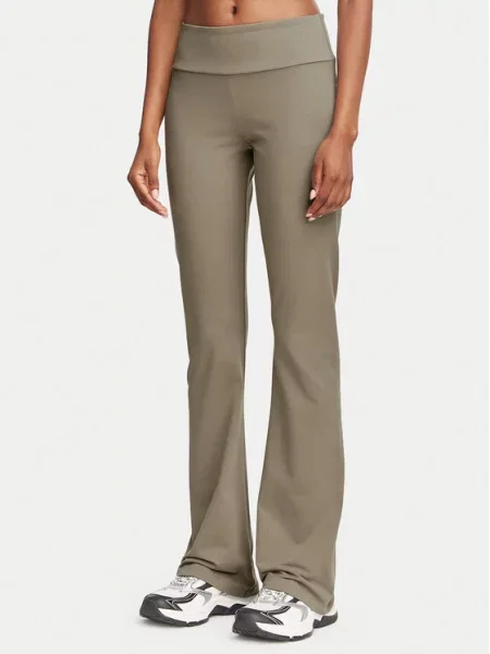 Pantaloni Ea7 Emporio Armani evazate bej