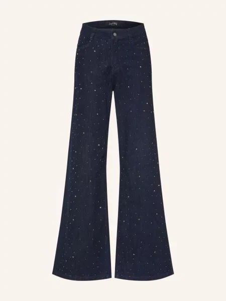 Joseph Ribkoff Široké Džíny S Ozdobnými Kamínky dark denim