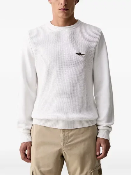 Pulover Aeronautica Militare cu broderie alb