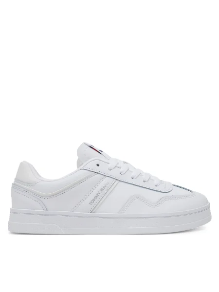 Bőr sportcipő Tommy Jeans fehér