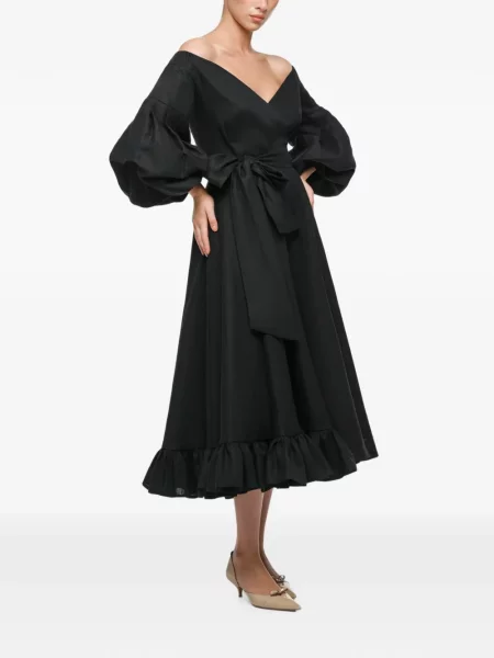 Rochie midi Anouki cu volane negru