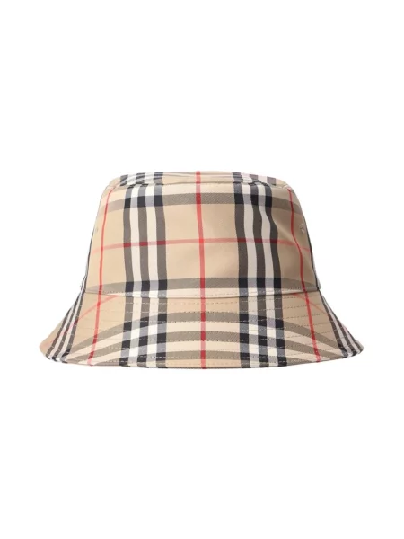 Czapka Burberry w kratę retro beżowa