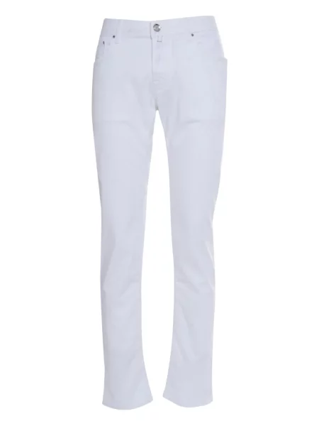 Džíny Jacob Cohen s 5 kapsami bílé