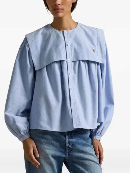 Vunena majica Polo Ralph Lauren s okruglim izrezom iznad koljena narančasta