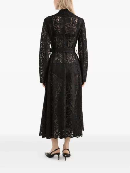 Nėriniuotas paltas Dolce & Gabbana juoda
