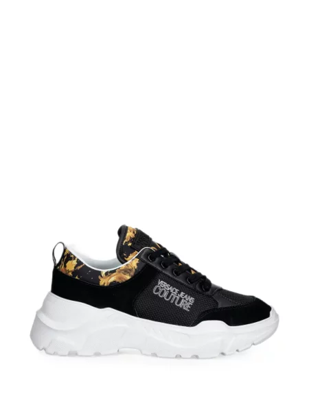 Sneakerși Versace Jeans Couture cu șireturi din dantelă negru