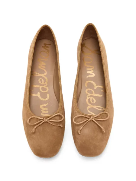 Balerini Sam Edelman cu funde din piele de căprioară maro