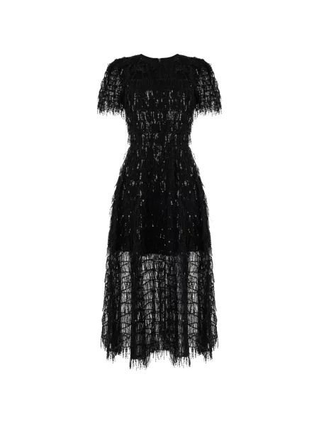 Rochie midi Post Meridiem până la genunchi de costum negru