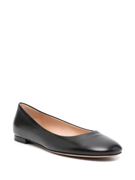 Balerini Gianvito Rossi din piele negru