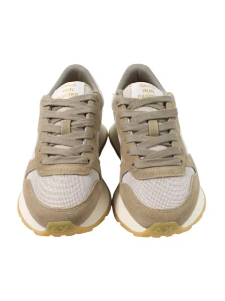 Sneakersy Sun68 z kamieniami beżowe