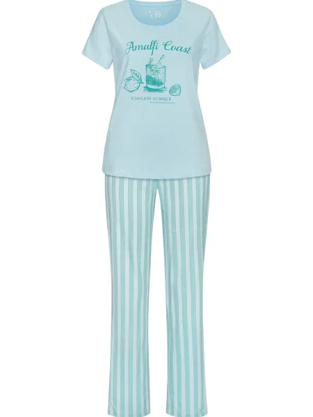 VIVANCE Pijama turcoaz / deschis / verde albastru