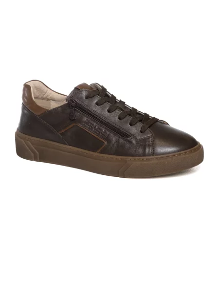Sneakersy Nerogiardini skórzane brązowe