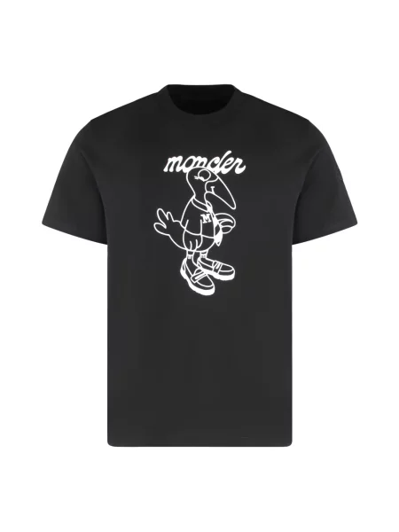 Koszulka Moncler z nadrukiem czarna