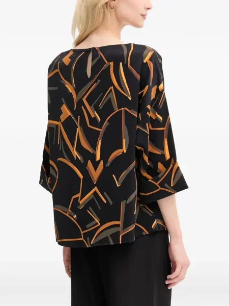 Bluză Joseph Ribkoff cu imagine cu imprimeu geometric negru