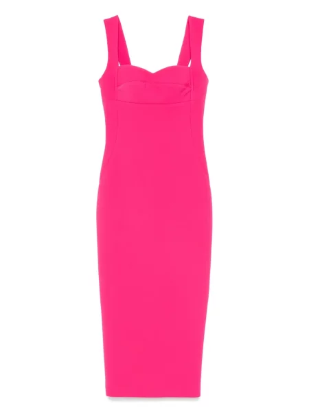 Rochie midi Silk Love & Lace de mătase până la genunchi de costum roz
