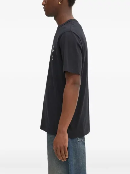 Tricou Café Kitsuné cu imagine negru