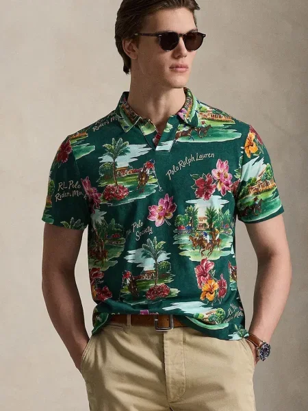 Polo Ralph Lauren tricou polo cu in verde