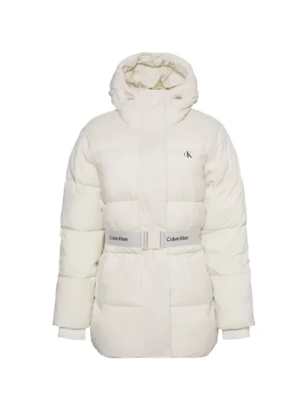 Cu centură geacă cu puf Calvin Klein cu glugă