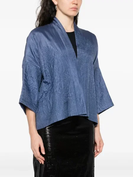 Jedwabna kurtka Yavi niebieska