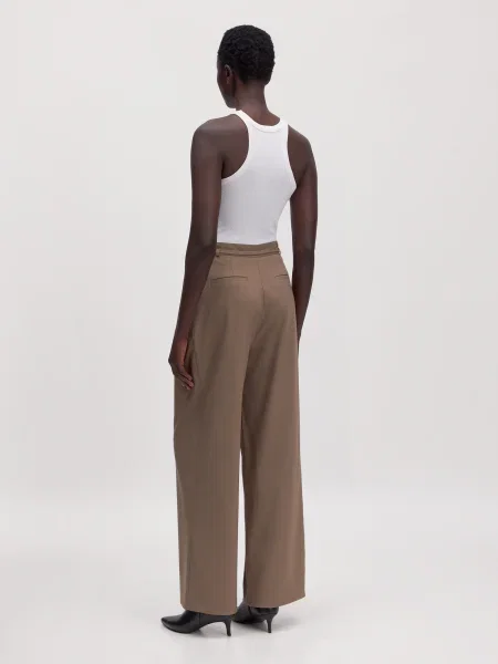 EDITED Pantaloni cu dungă Elna pants' maro