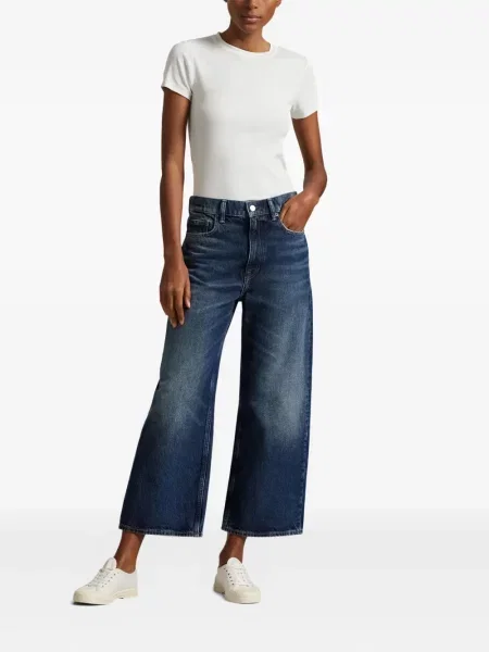 Szerokie polo Polo Ralph Lauren z przetarciami w paski czarne