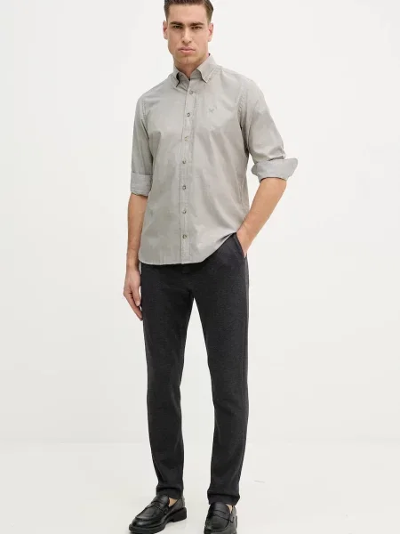 Ошейниковый рубашка Hackett London зеленая