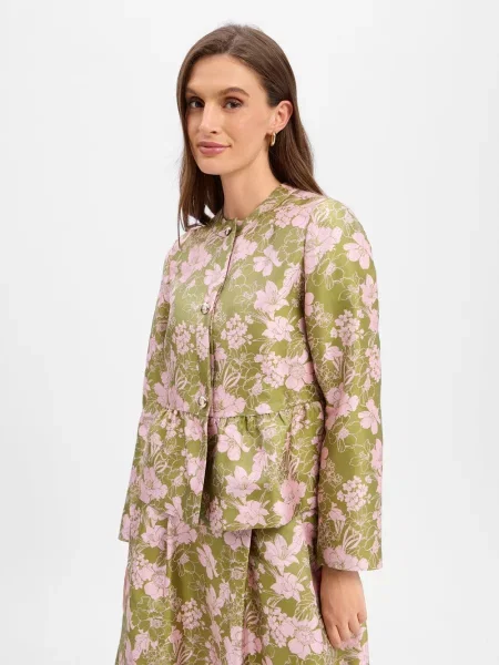 Żakiet krótki w kroju regular fit z mieszanka materiałów z dodatkiem model Joop! zielona