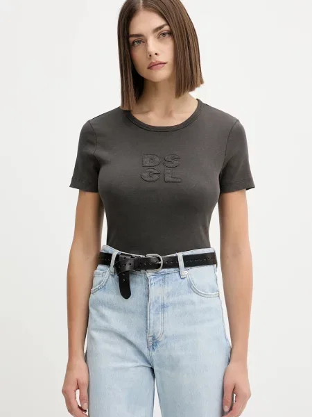 Desigual tricou PRAGA gri negru