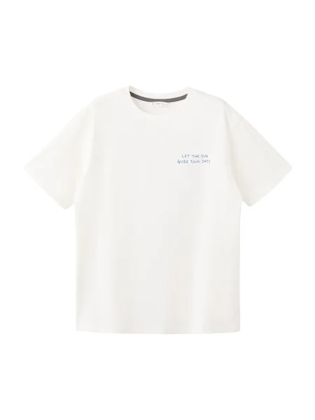 MANGO TEEN Tricou WORRIES albastru regal / murdar alb