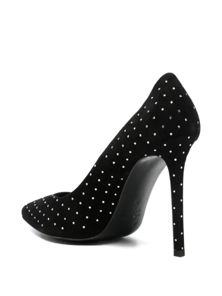Pantofi cu toc Le Silla din piele de căprioară de cristal negru