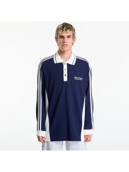 Tricou adidas Polo Ls M Night Indigo/ Off White M alb