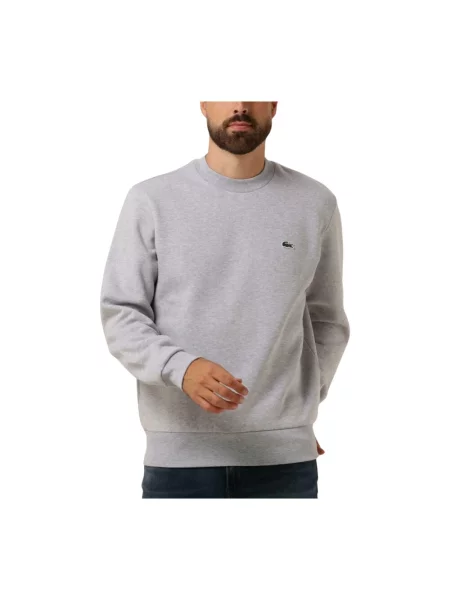 Lacoste bluza z bawełną szara